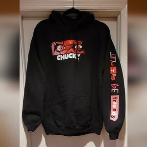 NWOT CHUCKY Unisex Black Hoody Boyfriend Box Cut Loose Fit 🤡